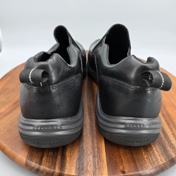 Cole Haan Shoes Men's 13 M Black Leather Tucker Grand Slip On Casual Loafers - Picture 4 of 8